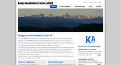 Desktop Screenshot of kongressadministration.ch