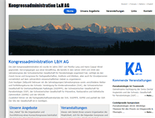 Tablet Screenshot of kongressadministration.ch